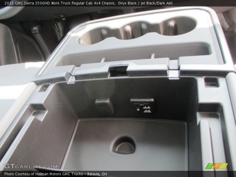 Onyx Black / Jet Black/Dark Ash 2015 GMC Sierra 3500HD Work Truck Regular Cab 4x4 Chassis