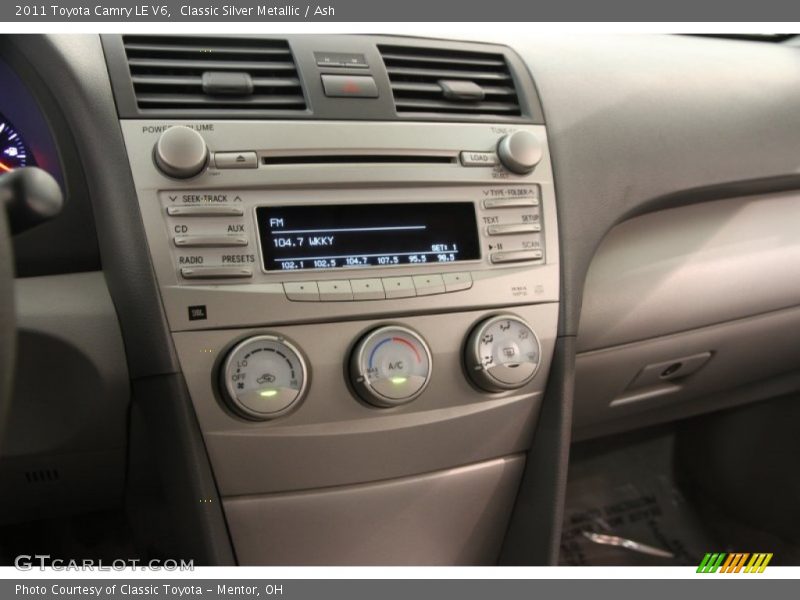 Classic Silver Metallic / Ash 2011 Toyota Camry LE V6