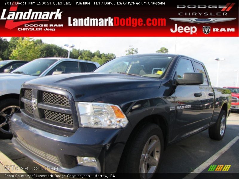 True Blue Pearl / Dark Slate Gray/Medium Graystone 2012 Dodge Ram 1500 ST Quad Cab