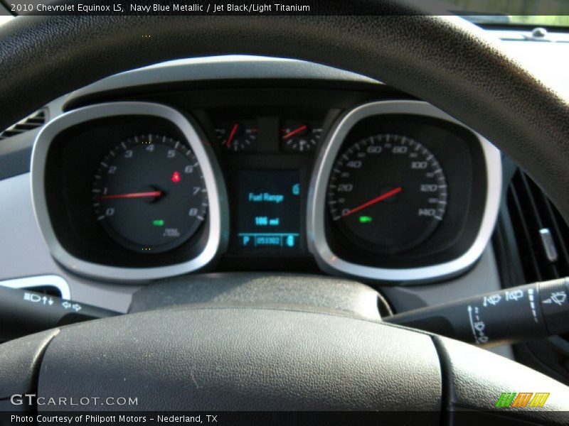 Navy Blue Metallic / Jet Black/Light Titanium 2010 Chevrolet Equinox LS