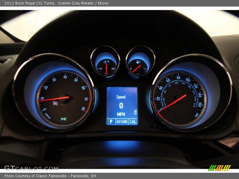 Granite Gray Metallic / Ebony 2011 Buick Regal CXL Turbo