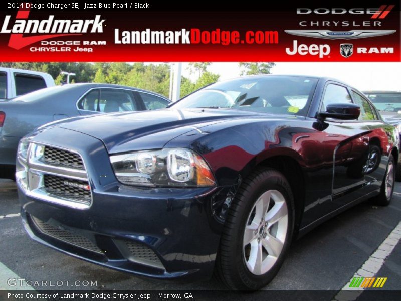 Jazz Blue Pearl / Black 2014 Dodge Charger SE