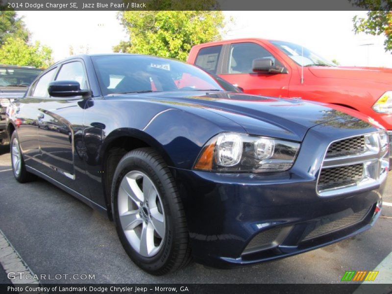 Jazz Blue Pearl / Black 2014 Dodge Charger SE