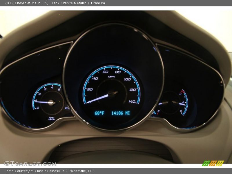 Black Granite Metallic / Titanium 2012 Chevrolet Malibu LS