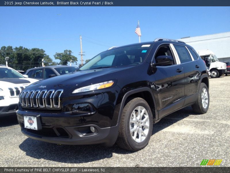 Brilliant Black Crystal Pearl / Black 2015 Jeep Cherokee Latitude