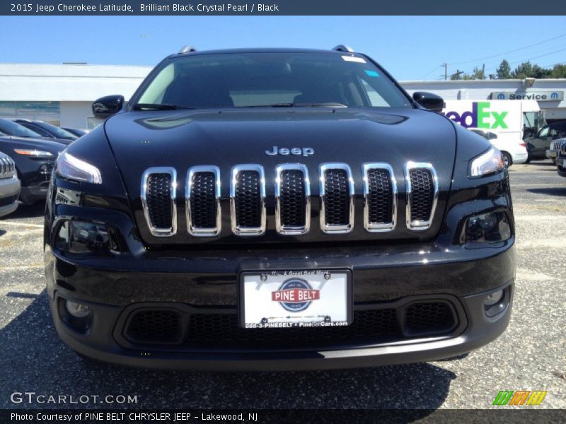 Brilliant Black Crystal Pearl / Black 2015 Jeep Cherokee Latitude