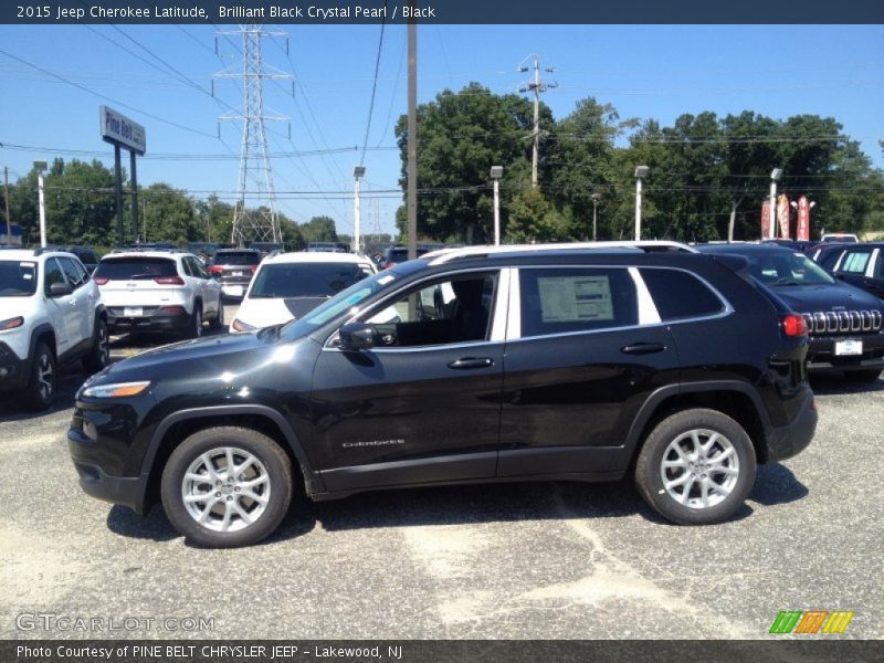 Brilliant Black Crystal Pearl / Black 2015 Jeep Cherokee Latitude