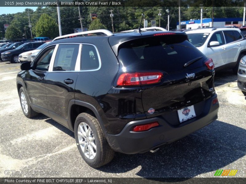 Brilliant Black Crystal Pearl / Black 2015 Jeep Cherokee Latitude