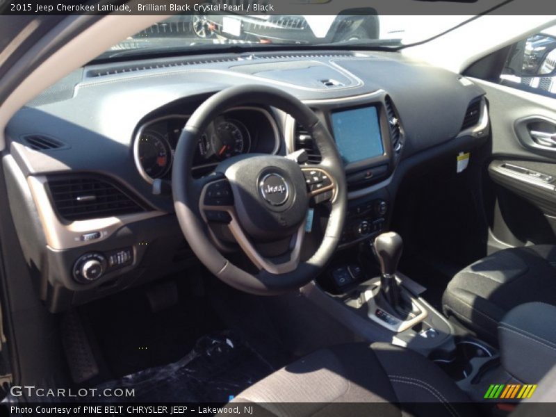 Brilliant Black Crystal Pearl / Black 2015 Jeep Cherokee Latitude