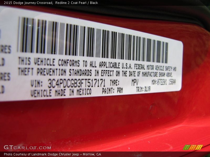 Redline 2 Coat Pearl / Black 2015 Dodge Journey Crossroad