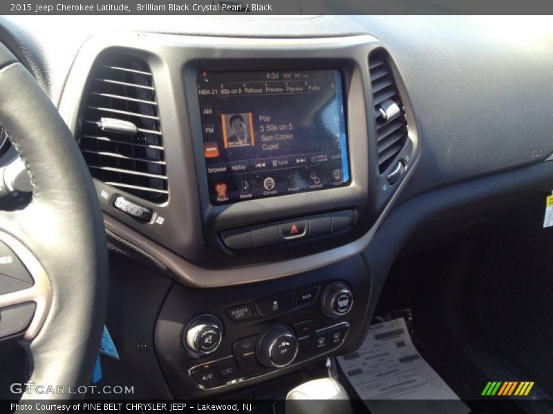 Brilliant Black Crystal Pearl / Black 2015 Jeep Cherokee Latitude