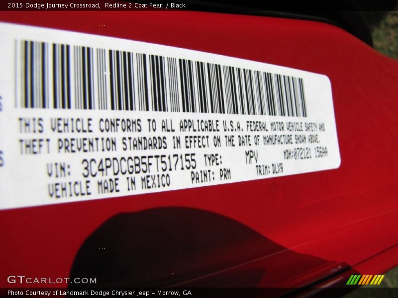 Redline 2 Coat Pearl / Black 2015 Dodge Journey Crossroad