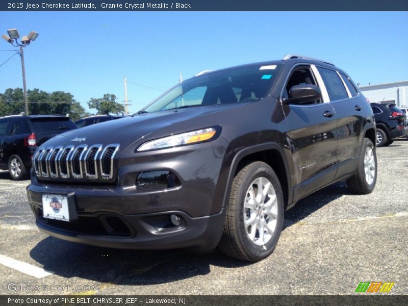 Granite Crystal Metallic / Black 2015 Jeep Cherokee Latitude