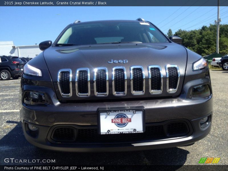 Granite Crystal Metallic / Black 2015 Jeep Cherokee Latitude