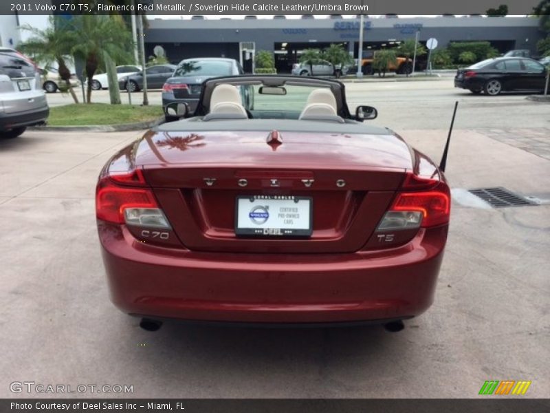 Flamenco Red Metallic / Soverign Hide Calcite Leather/Umbra Brown 2011 Volvo C70 T5