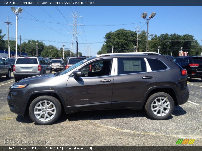 Granite Crystal Metallic / Black 2015 Jeep Cherokee Latitude
