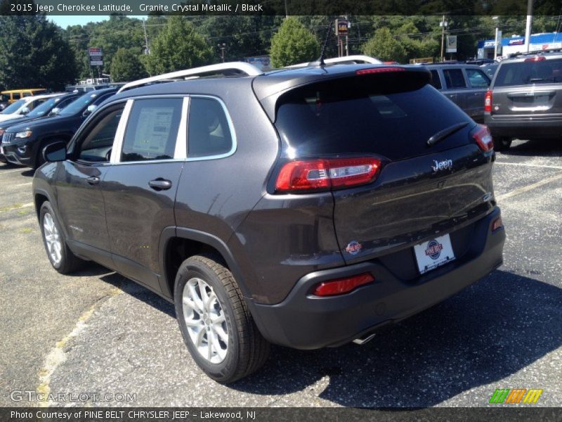 Granite Crystal Metallic / Black 2015 Jeep Cherokee Latitude