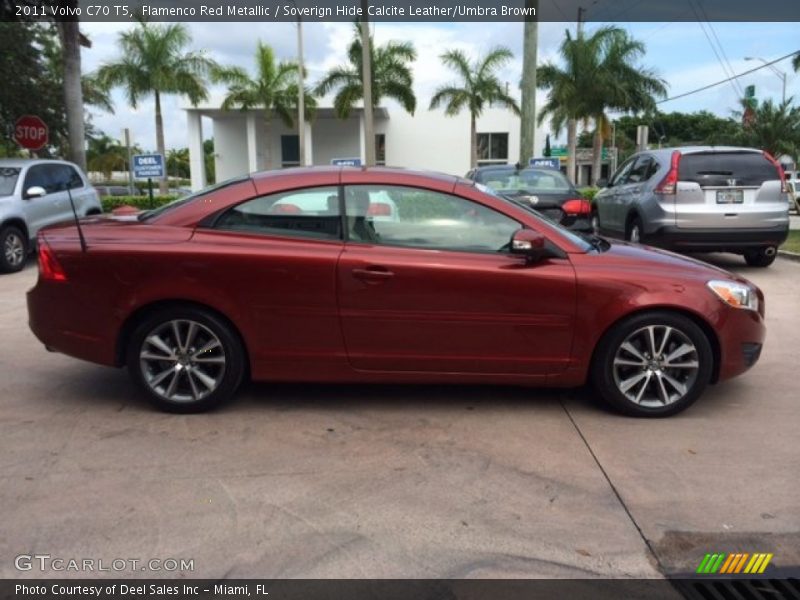 Flamenco Red Metallic / Soverign Hide Calcite Leather/Umbra Brown 2011 Volvo C70 T5