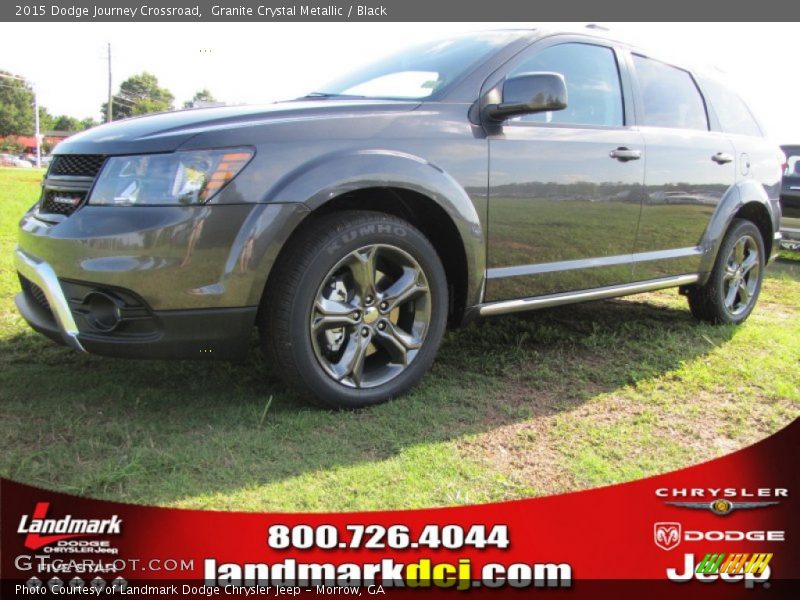 Granite Crystal Metallic / Black 2015 Dodge Journey Crossroad