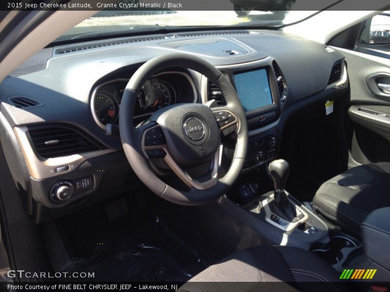 Granite Crystal Metallic / Black 2015 Jeep Cherokee Latitude