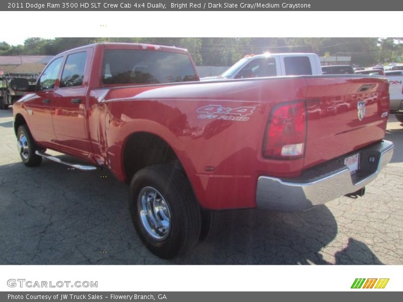 Bright Red / Dark Slate Gray/Medium Graystone 2011 Dodge Ram 3500 HD SLT Crew Cab 4x4 Dually