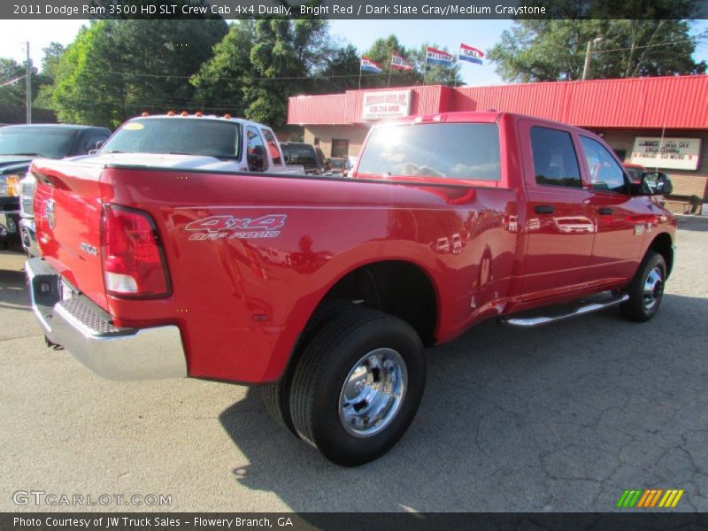 Bright Red / Dark Slate Gray/Medium Graystone 2011 Dodge Ram 3500 HD SLT Crew Cab 4x4 Dually