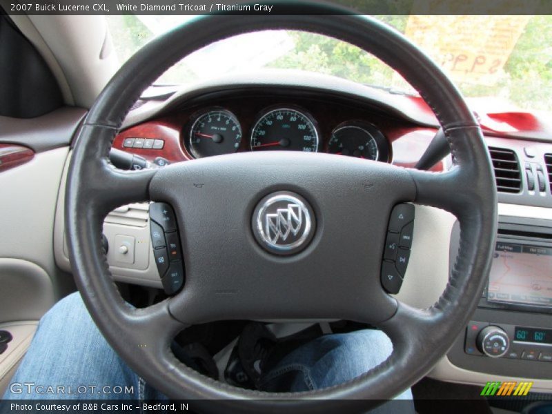White Diamond Tricoat / Titanium Gray 2007 Buick Lucerne CXL