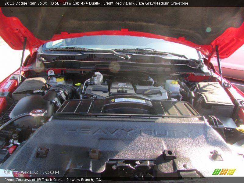 Bright Red / Dark Slate Gray/Medium Graystone 2011 Dodge Ram 3500 HD SLT Crew Cab 4x4 Dually
