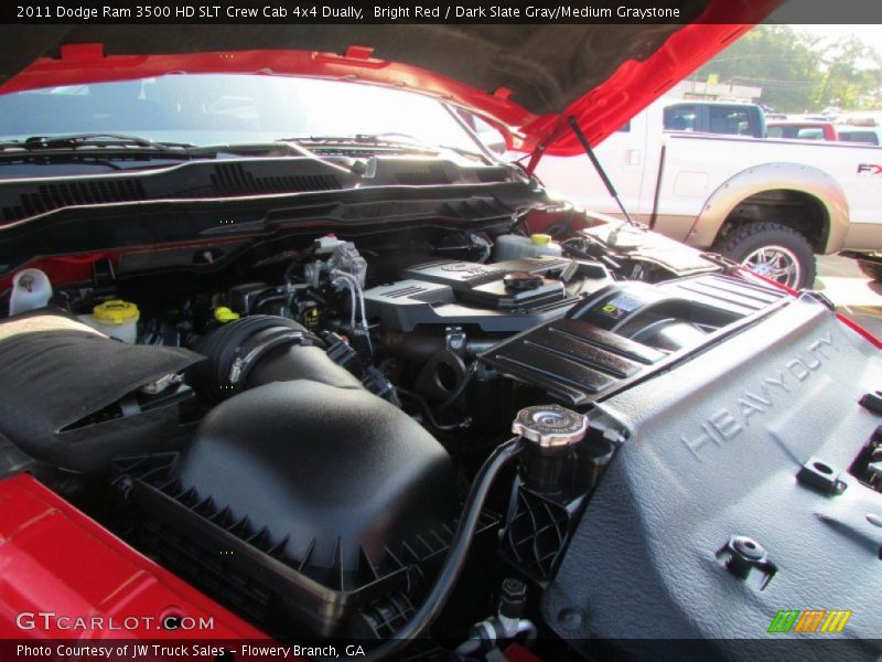 Bright Red / Dark Slate Gray/Medium Graystone 2011 Dodge Ram 3500 HD SLT Crew Cab 4x4 Dually