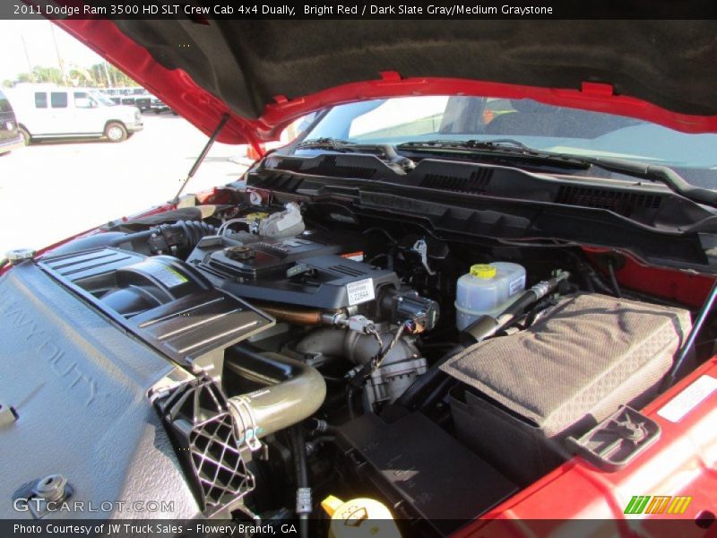 Bright Red / Dark Slate Gray/Medium Graystone 2011 Dodge Ram 3500 HD SLT Crew Cab 4x4 Dually