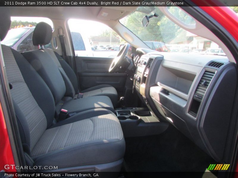 Bright Red / Dark Slate Gray/Medium Graystone 2011 Dodge Ram 3500 HD SLT Crew Cab 4x4 Dually