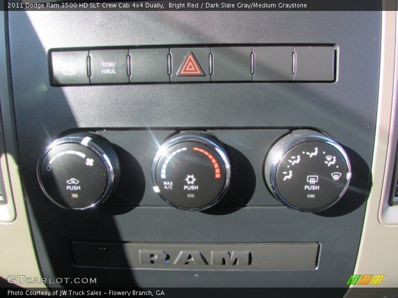 Bright Red / Dark Slate Gray/Medium Graystone 2011 Dodge Ram 3500 HD SLT Crew Cab 4x4 Dually