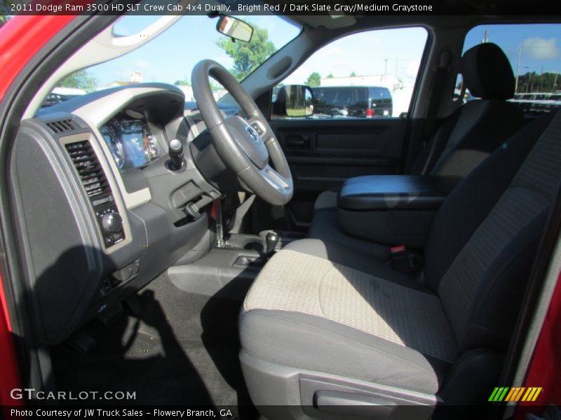 Bright Red / Dark Slate Gray/Medium Graystone 2011 Dodge Ram 3500 HD SLT Crew Cab 4x4 Dually