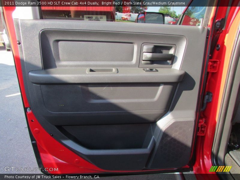 Bright Red / Dark Slate Gray/Medium Graystone 2011 Dodge Ram 3500 HD SLT Crew Cab 4x4 Dually