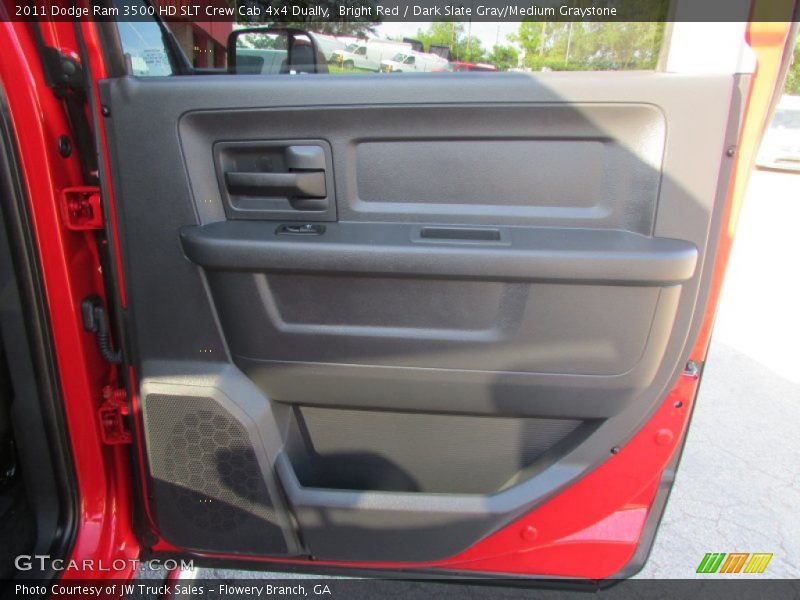 Bright Red / Dark Slate Gray/Medium Graystone 2011 Dodge Ram 3500 HD SLT Crew Cab 4x4 Dually