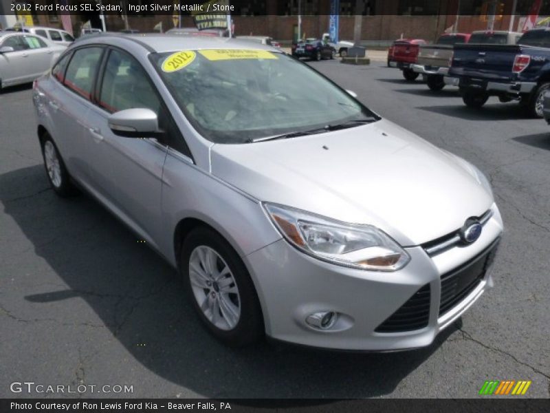Ingot Silver Metallic / Stone 2012 Ford Focus SEL Sedan