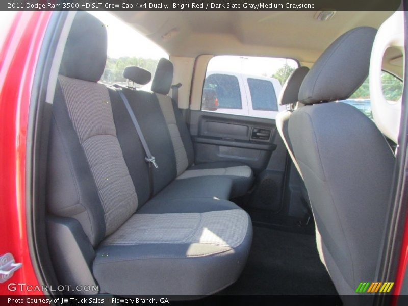 Bright Red / Dark Slate Gray/Medium Graystone 2011 Dodge Ram 3500 HD SLT Crew Cab 4x4 Dually