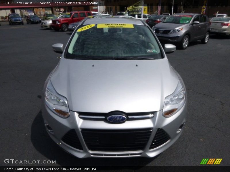 Ingot Silver Metallic / Stone 2012 Ford Focus SEL Sedan