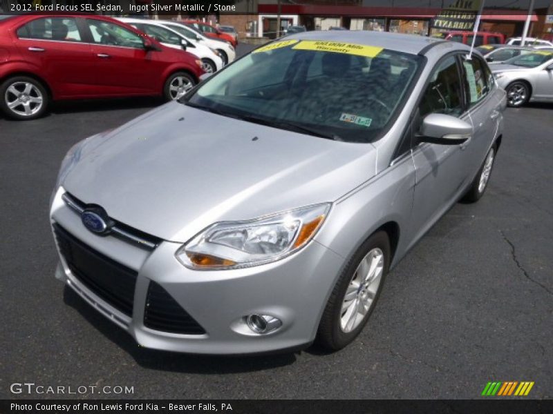 Ingot Silver Metallic / Stone 2012 Ford Focus SEL Sedan