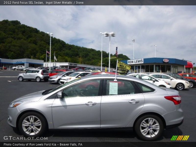 Ingot Silver Metallic / Stone 2012 Ford Focus SEL Sedan