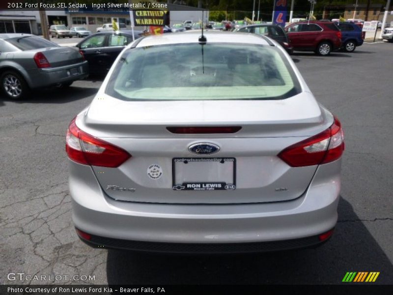 Ingot Silver Metallic / Stone 2012 Ford Focus SEL Sedan