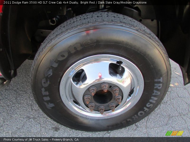 Bright Red / Dark Slate Gray/Medium Graystone 2011 Dodge Ram 3500 HD SLT Crew Cab 4x4 Dually