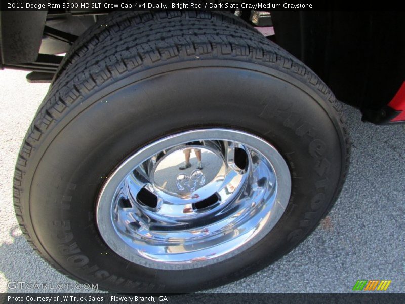 Bright Red / Dark Slate Gray/Medium Graystone 2011 Dodge Ram 3500 HD SLT Crew Cab 4x4 Dually