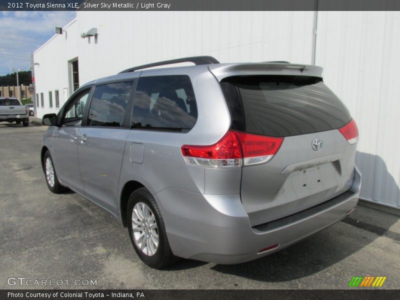 Silver Sky Metallic / Light Gray 2012 Toyota Sienna XLE