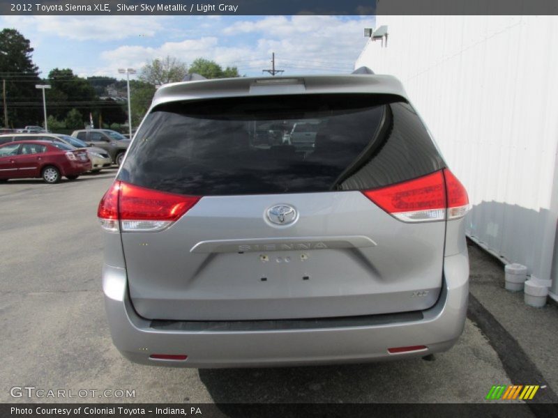 Silver Sky Metallic / Light Gray 2012 Toyota Sienna XLE