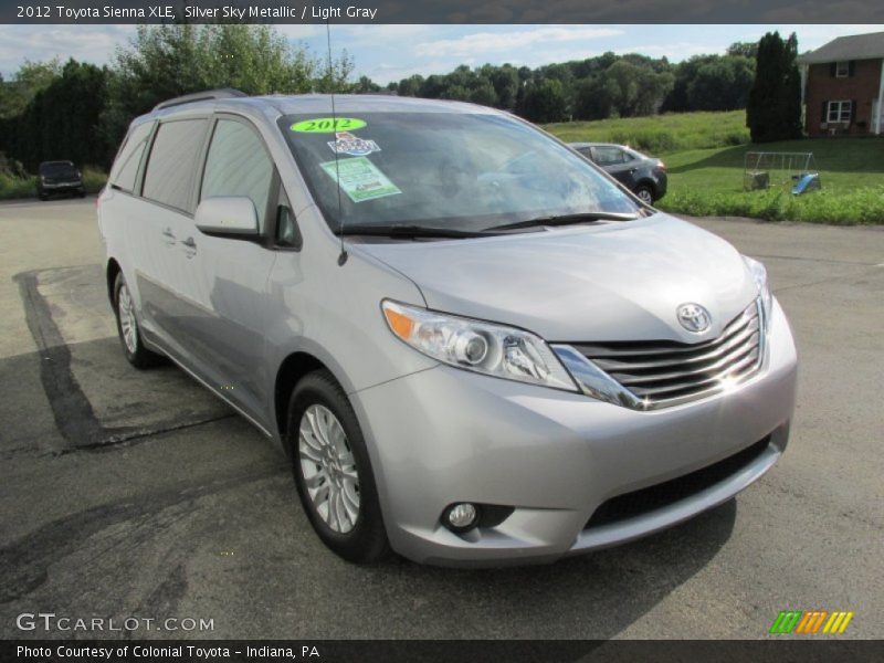 Silver Sky Metallic / Light Gray 2012 Toyota Sienna XLE