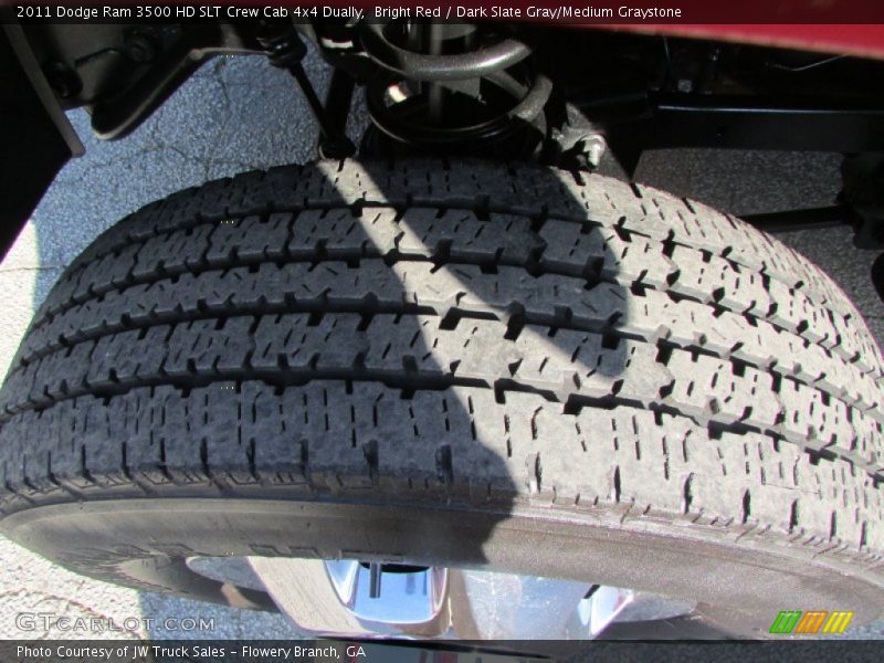 Bright Red / Dark Slate Gray/Medium Graystone 2011 Dodge Ram 3500 HD SLT Crew Cab 4x4 Dually