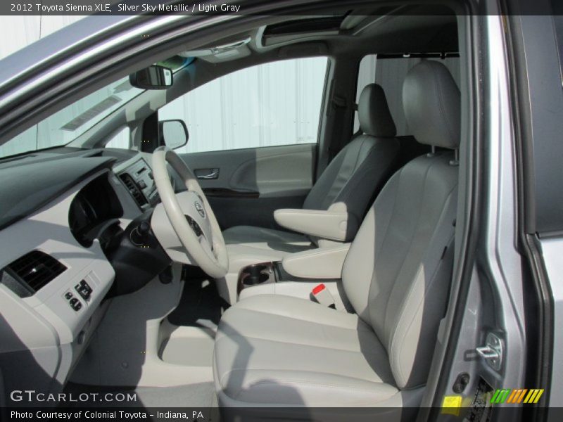Silver Sky Metallic / Light Gray 2012 Toyota Sienna XLE