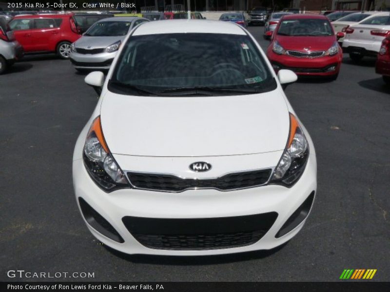 Clear White / Black 2015 Kia Rio 5-Door EX