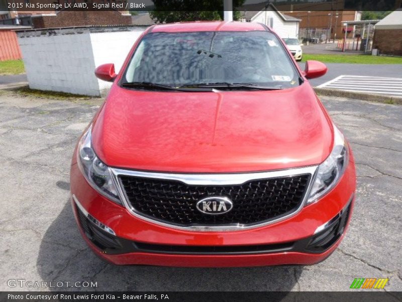 Signal Red / Black 2015 Kia Sportage LX AWD